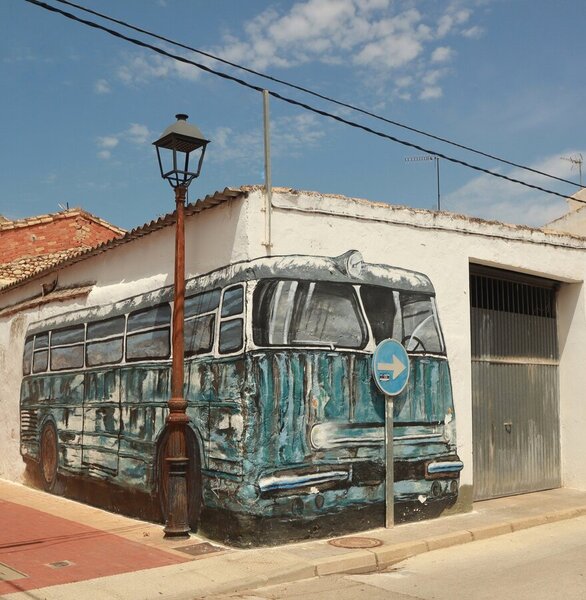 Photograph Irina Lack Blue Bus on One Eyeland